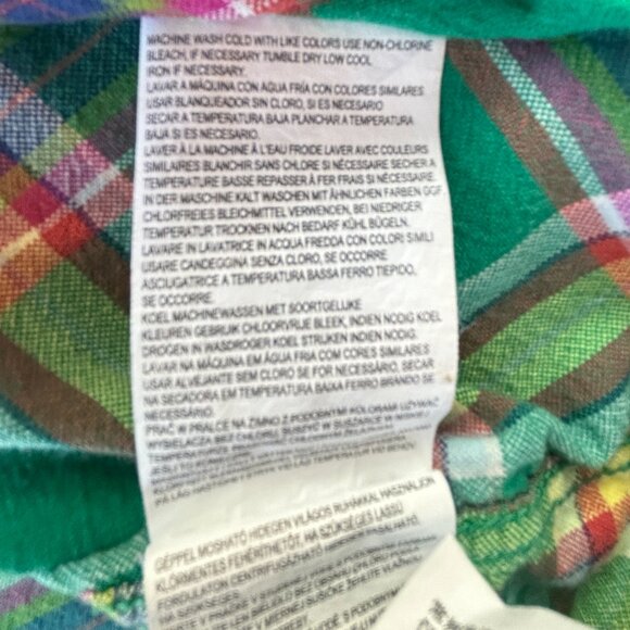 Vans green plaid button-up shirt men size large - Casual Streetwear Skate - Picture 10 of 11